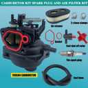 799584 594058 Carburetor Kit Spark Plug & Air Filter Assembly Compatible with B&S Carb 594057 592361 594529 Troy Bilt TB110 TB200 103M02 09P702 9P702 550EX 625EX 675EX 725 lc121p 163cc