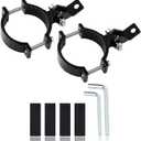 YTT 2PCS UTV Whip Light Mount,Aviation Aluminum Whip Flag Mounts, Off-Road LED Light Bar Mounting BracketRotating Adjustable Off-Road Light Bar Moun Fit 1.57"-2.56" Roll Cage