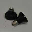 Qixivcom 2-Packs 50W Black Ceramic Heat Lamp Mini Reptile Heat Lamp Bulbs E26/E27 Infrared Reptile Heat Emitter Heater Lamp Bulb No Light Lamps for Lizard Brooder Coop Aquarium Habitat Lizard Turtle