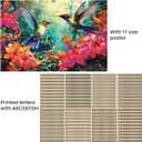 1000 Piece Puzzle for Adults - Hummingbird Garden | Wooden Jigsaw Puzzles 1000 Pieces | Decorations DIY Leisure Game Toy Gift for Family Friends| Difficult Puzzles Size 29 x 20 inches