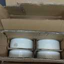 TheTerra Ceramic Dinnerware Sets for 6, 18 Pieces Porcelain Lightweight Plates and Bowls Sets, Scratch Resistant Dish Set, Oven & Microwave & Dishwasher Safe, Reactive White