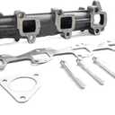 GXP Updated Driver Side Exhaust Manifold & Hardware Compatible with 2001-2016 Chevy/GMC 6.6 LB7 LLY LBZ LMM LML Duramax Diesel