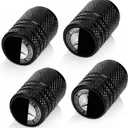 Tire Valve Stem Caps Compatible with Mercedes Benz Accessories - 4 Pack Aluminum Alloy Air Valve Covers for Mercedes C E S Class GLK CLA GLA GLC GLE CLS SLK AMG Series - Leak-Proof with O-Ring Seal
