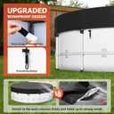 14 Ft Round Pool Cover for Metal Frame Above Ground Pools - Upgraded Windproof Design Compatible with Intex/Bestway Frame Above Ground Outdoor Swimming Pool (Black)