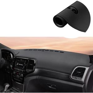 Rifoda Dash Cover Mat Fit for Jeep Grand Cherokee 2011-2021 Leather Material Nonslip Dashboard Protector Sunshade No Glare Cover pad Black Stitching (NOT for Jeep Cherokee & Grand Cherokee L)