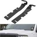 Nilight Ditch Light Brackets Hood Hinges Mount Brackets for Auxiliary Offroad LED Pod Light Work Light on 2009-2018 Dodge RAM 1500 2500 3500,Black