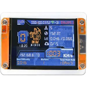 Bitcoin One Shot Miner, Lottery Solo Miner with Mini 2.8in Smart Display,Hashrate Up to 1010KH/s,Quiet and Easy to Set up,DIY Crypto Mining & Education (Orange)