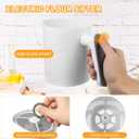 PartyKindom Electric Flour Sifter Battery Operated ABS Stainless Steel Fine Mesh Powder Filter with Dough Scraper Kitchen Baking Tool for Pastry Cake Preparation Enthusiasts Gadgets Accessory 7.1 Inch