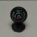 Black Adjustable Ball Night Vision Compass Boat Compass Dash Mount, Adjustable Dash Car Compass for Car Marine Boat Ship