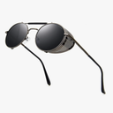 RONSOU Steampunk Style Round Vintage Polarized Sunglasses Retro Eyewear UV400 Protection Matel Frame