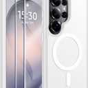 MOZOTER for Samsung Galaxy S26 Ultra Case with Magnetic,[Compatible with MagSafe][12Ft Military Dropproof][2*Screen Protector] Translucent Anti-Slip Back Slim Shockproof Case for S26 Ultra-Clear