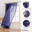 Blue Sheer Curtains 84 Inch Length for Boys Bedroom Soft Touch Light Filtering Drapes(Skipper Blue, 42 W x 84 L, 2 Panels)