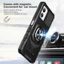 for Celero 5G SC Case with Screen Protector,Celero5g SC Phone Case Magnetic Ring Stand Military Grade Rugged Frosted PC Back Soft Silicone Shockproof Cover for Celero 5g SC Black