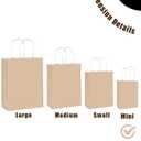 Qiqee 100Pcs Paper Gift Bags with Handles - 4.5"2.5"6" Mini Party Favor Bags - 24 Solid Colors