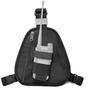 Universal Radio Chest Pack, Walkie-Talkie Nylon Holder, Holster Case Pouch Front Pack Accessories for Baofeng UV5R Kenwood Yaesu Motorola Cobra Retevis Two Way Radio (Black Large, Large
