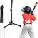 Kids Baseball Tee, 20.87 to 31.29 Inches Batting Tees for Baseball with Carry Bag, Portable Stable Baseball Tees for Hitting, Tripod Tanner Tee for Baseball Practice Stand Aged 3-8 Years