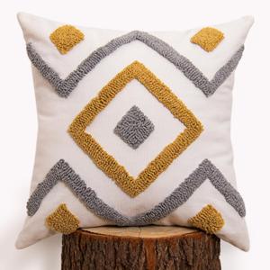 lifein 18x18 Pillow Covers-Throw Pillow Cover,Tufted Boho Jacquard Pillow Covers,Farmhouse Decorative Pillow Cover,Pillow Cases for Gift,Couch,Sofa,Bed,Chair,Living Room,Home Decor(18x18inch) 1 Pack Without Pillow Insert