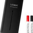 loukin All-in-One Magnetic Dry Erase Eraser, Patent Whiteboard Eraser with Whiteboard Cleaner, Ideal for Classroom, Home and Office Use, 2 Markers Included