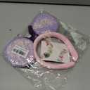 Mouse Ears Birthday Girl Headbands with Dream Balloon&Shiny Sequins, for Princess Costume Cosplay Glitter Party Props, Soft Flannel, Purple; BR-FLZ