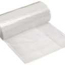 Amazon Basics 55 Gallon Trash Bags, Heavy-Duty Construction, Leak Resistant, Unscented, Clear, 50 Count (Previously AmazonCommercial brand)