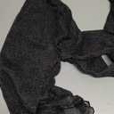 Floerns Women's Long Sleeve Slim Fit See Through Sheer Mesh Top Black Sparkle XS