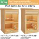 Pull Out Cabinet Organizer, Soft Close Wooden Slide Out Drawers for Pots and Pans, Full-extension Roll Out Shelves for Kitchen Cabinets, Pantry Organization, Bottom & Side Mount(15"W X 21"D x 3.4''H)