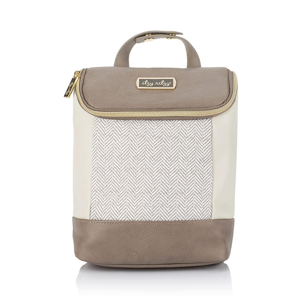 Itzy Ritzy Insulated Bottle Bag  Keeps Bottles Warm or Cool - Holds 3 Bottles & Features Interior Pocket for Ice Pack (Not Included), Vanilla Latte