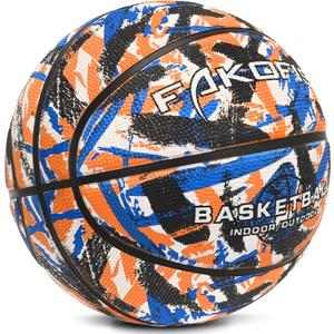 Kids Youth Basketball Size 3/4/5 (22''/25.5"/27.5") Premium Rubber Basketball for Boys Girls Age 3-14 Indoor Outdoor Pool Play (Gift for Children), Mixed Orange