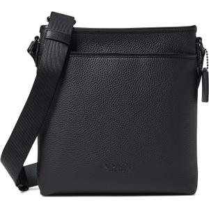 Coach Gotham Slim Crossbody in Pebble Leather (One Size, Black)