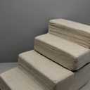 Dog Stairs for Small Dogs & Cats, 4-Step Non-Slip Pet Steps for Beds & Couches, Beige, 18.5" H