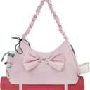 WOLT Gym Bag For Women, Yoga Mat Bag with Shoes Compartment, Wet Pocket and Water Bottle Pocket (Pink)