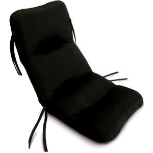Comfort Classics 21W x 48L x 2H Hinge at 27" Sunbrella Outdoor Horizontal Quilt Chair Cushion in Raven Black Inc.