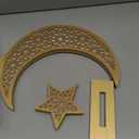 Cinnvoice Ramadan Decorations Moon Ramadan Lights for Table Home 2026, Crescent Lunar Moon Lamp for Eid Mubarak Decor Eid Ul Fitr Lamp Gifts Bedroom Livingroom(Wooden,Classic Style)