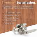 Copper Creek DL1231SS Daley Push Button Privacy Door Lever, Satin Stainless