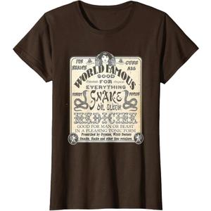 Snake Oil Medicine Elixir World Famous Vintage Antique T-Shirt, Medium, Women