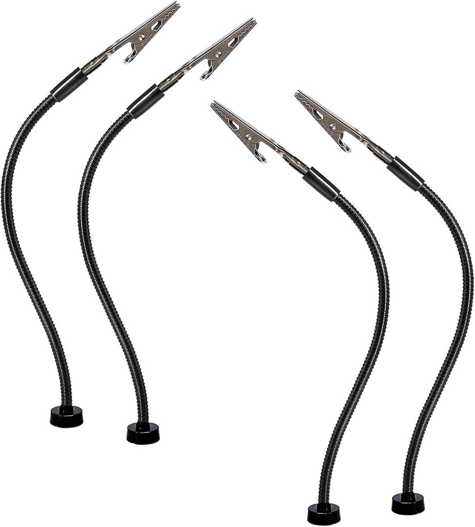 4 Pack Magnetic Helping Hands Soldering,Flexible Gooseneck Metal Arms for Automobile Electronics Soldering jewelry, Painting Art Crafts Hobby with Adjustable Alligator Clips