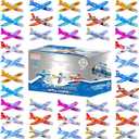 LUCKY GUESS Foam Gliders Planes Toys, Paper Airplane, Assorted Colors, Easy Assembly, Perfect for Party Favors & Classroom Prizes, Outdoor Flying Toys for Kids Boys and Girls (50 Pcs Foam Airplane)