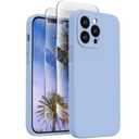 FireNova Designed for iPhone 13 Pro Max Case, Silicone [Camera Protection] Phone Case, Soft Anti-Scratch Microfiber Lining Inside, 6.7 inch, Light Blue