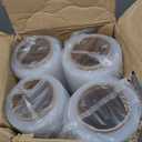 Plastic Shrink Wrap Roll for Moving  18" x 1500', 80 Gauge, 500% Stretch, Heavy Duty Stretch Wrap Film for Shipping, Packing, Pallet & Furniture Protection  4 Rolls with Handles