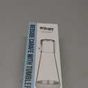 Bedside Night Water Carafe Set with Tumbler Glass, Clear Nightstand Carafe with Silicone Coaster for Bedroom and Guest Room, Glass Mouthwash Decanter for Bathroom (22 OZ)