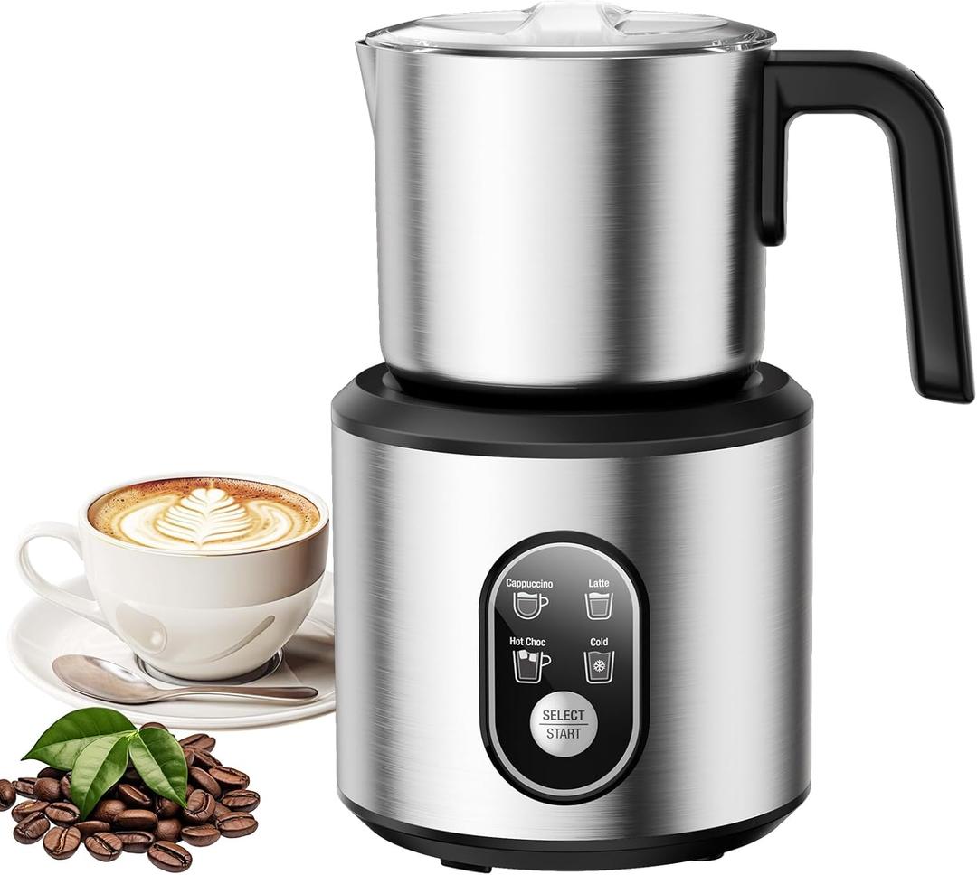 Milk Frother and Steamer, 4-in-1 Automatic Milk Warmer, 12oz Heat