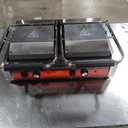 EGGKITPO Commercial Dual Panini Press with 2 Flat Plates Electric Panini Grill with Temperature Control and Handle 19.5" 9.4" Large Cast Iron Sandwich Maker for Kitchen Business 110V 3400W