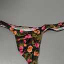 Mens Underwear Thong Sexy G-String Briefs Low Rise Shorts with Flower Prints Soft T-Back Big Contour Pouch Hot (Medium, Camorose)