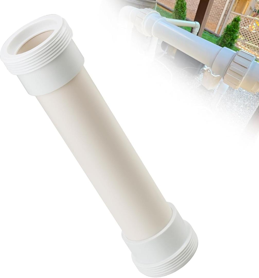 Salt Cell Bypass Pipe Replacement for Hayward Turbo Cell Salt Chlorination Cell, Bypass Dummy Cell Compatible with Hayward T-Cell Salt System, Protection Salt Chlorine Generator