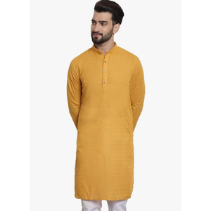 Sojanya (Since 1958 Men'S Cotton Kurta With All Over Embroidery M