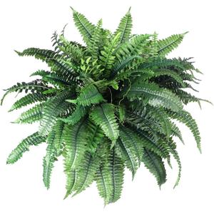 Jutom Artificial Ferns Outdoors Faux Boston Fern Bush 88 Long Silk Branch Large Fake Shrubs for House Office Garden Outdoors Indoor Decor Arrangement, 29.5 Inch (1 Pc)