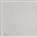 U Brands Farmhouse Linen Bulletin Board, 14"x14", White Metal Frame, Industrial Grade Pinning Surface