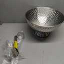 Ice Bucket Set for Champagne Bottle, Large 12L Stainless Steel Ice Bowl with Hammered Finish, Includes Scoop, Tongs and Ladle, Ice Bucket for Cocktail Bar, Bar Cart, Parties, Weddings, Celebrations