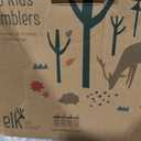 Elk and Friends Kids + Toddler Glass Cups | The Original 12oz Glass Mason Jar with Sleeves + Lids | Silicone Straws + Stopper | Smoothie Cup | Food Storage | Spill Resistant | Dishwasher Safe | 4 Pack