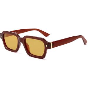 SOJOS Retro Trendy Polarized Sunglasses for Men Women Vintage Square Mens Shades SJ2397